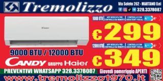 CLIMATIZZATORI CANDY 9000 BTU E 12000BTU